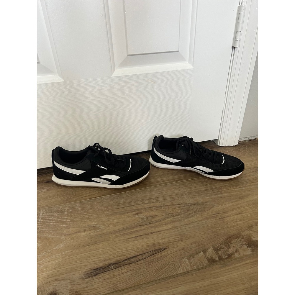 Reebok Royal Glide Womens Sneakers Black White Gum Sole FFC0096069 Size 7.5